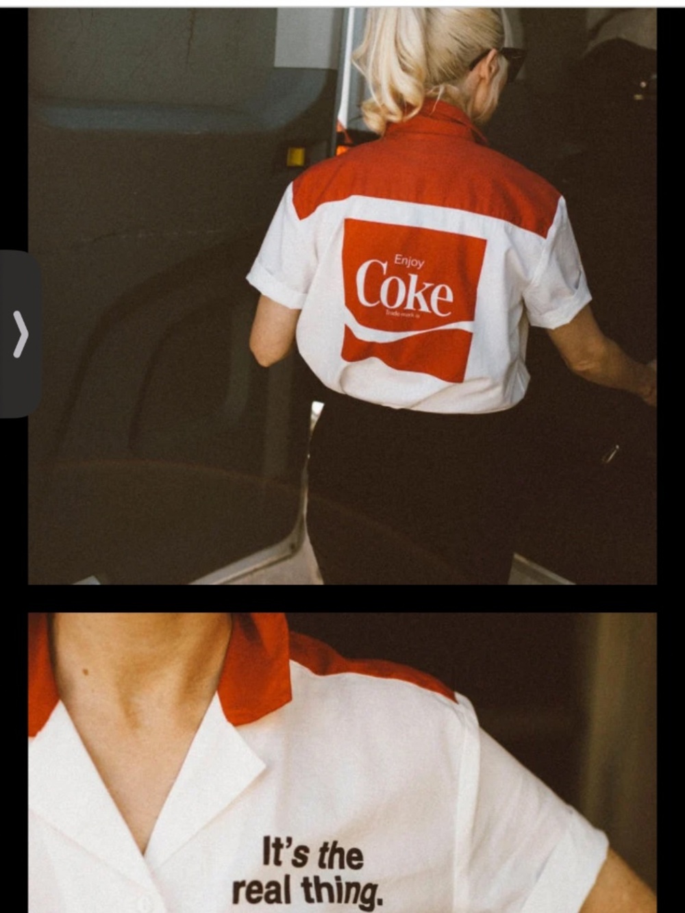 Short sleeved women’s shirt from brixton x Coca Cola capsule collection